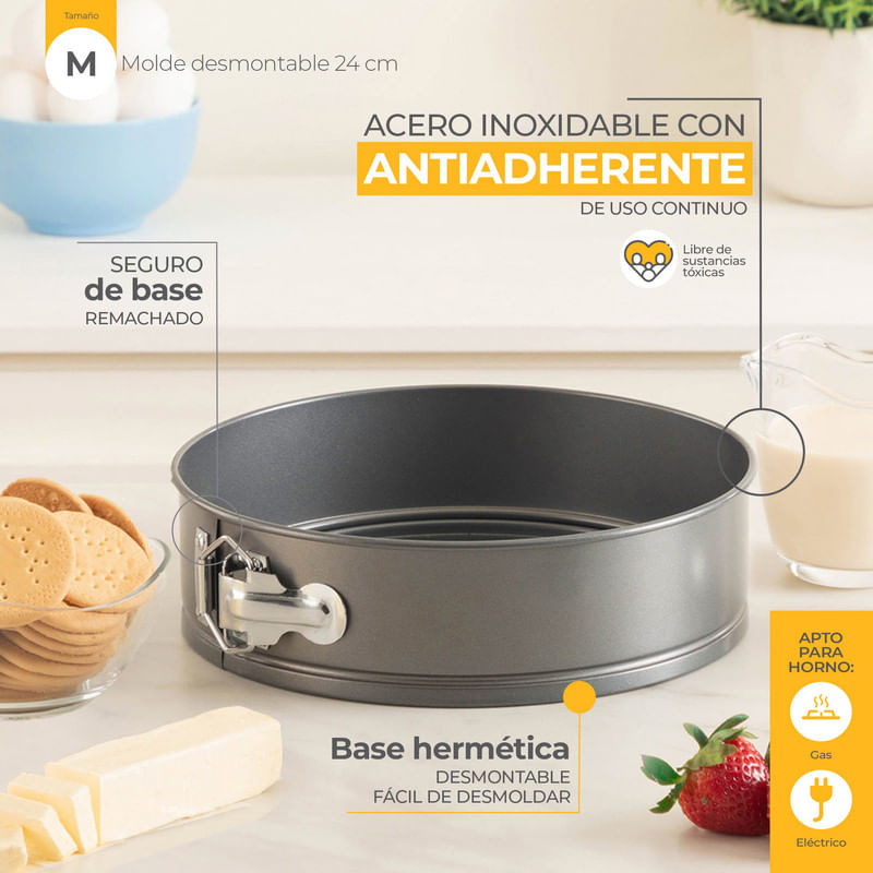 Molde para horno- Acero antiadherente, Boxiki Kitchen Molde para horno  antiadherente profesional para hacer pan de plátano, pastel de carne,  bizcocho