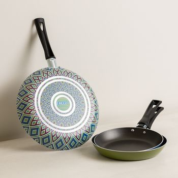 Juego de Sartenes con Antiadherente Ekco de Aluminio 3 Piezas - Verde