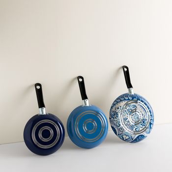 Juego de Sartenes con Antiadherente Ekco Photo Blue de Aluminio 3 Piezas - Azul