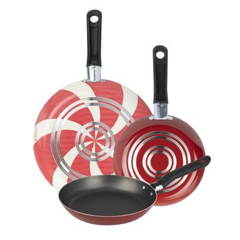 Juego de Sartenes con Antiadherente Ekco Caramelo de Aluminio 3 Piezas - Blanco