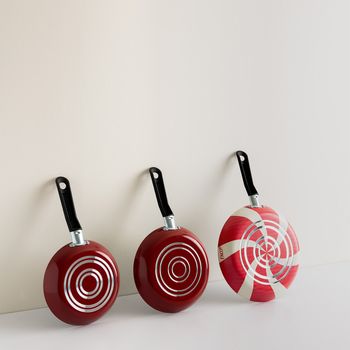 Juego de Sartenes con Antiadherente Ekco Caramelo de Aluminio 3 Piezas - Blanco