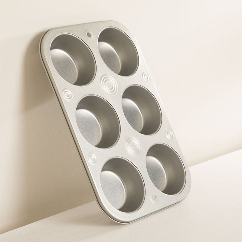 Molde para hornear para 12 muffins de aluminio Winco - Jopco