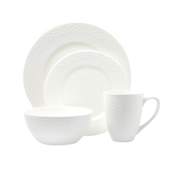 Vajilla de Porcelana Mikasa Color Blanco 16 Piezas