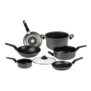 Batería de Cocina Gris con 7 Piezas Ekco Evolution Novo