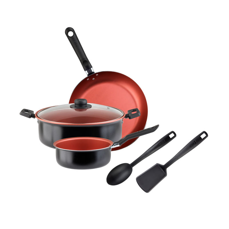 Batería de Cocina Ekco Cherry 12 Piezas Rojo