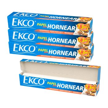 24 Rollos de Papel Para Hornear Ekco de 7. 3 Metros c/u