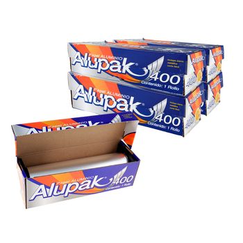 4 Rollos de Papel Aluminio Jumbo Alupak de 290m c/u