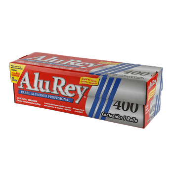 4 Rollos Papel Aluminio Jumbo AluRey de 67m c/u