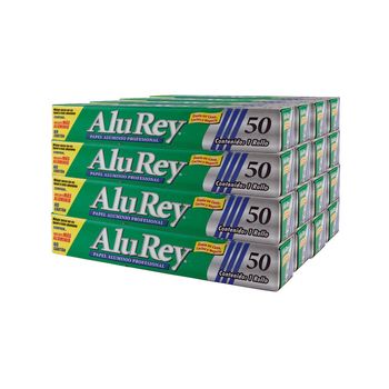 16 Rollos Papel Aluminio de Cocina AluRey con 17 metros c/u