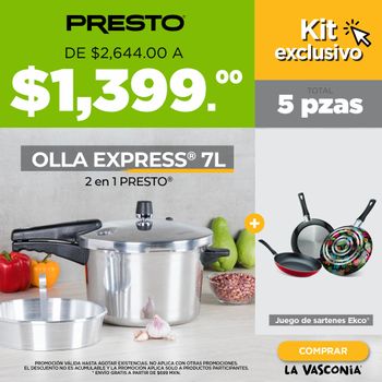 Kit Premier Set Exclusivo con la Olla Express® más versátil de México