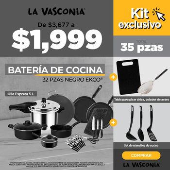 Kit Batería de Cocina 32 Piezas + Olla Express y Accesorios