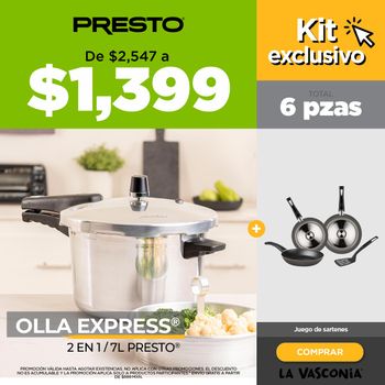 Kit de Cocina Exclusivo Presto + Juego de Sartenes 3 Piezas