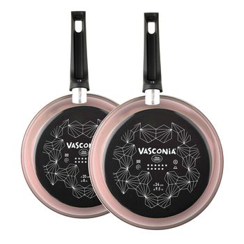 Juego de Sartenes con Antiadherente Vasconia Viva Colors de Vitroacero 2 Piezas - Rosa