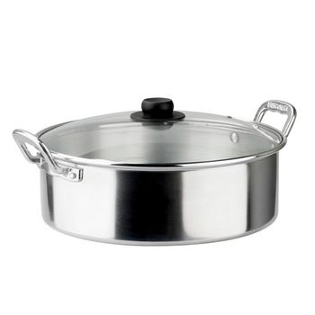 Arrocera Vasconia Pro con Asas Remachadas 100% Aluminio Pulido 8 L