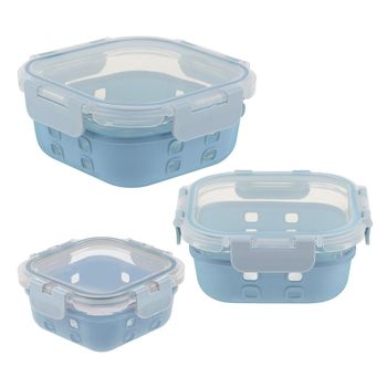 Recipientes de Vidrio con Tapa Vasconia Esencial 6 Piezas