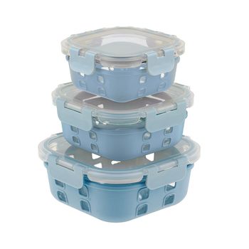 Recipientes de Vidrio con Tapa Vasconia Esencial 6 Piezas