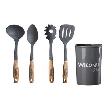 Juego de Utensilios 5 Piezas Vasconia Prime Gris