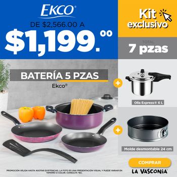 Kit Lila Express Set Exclusivo de aluminio con antiadherente para limpiar fácil