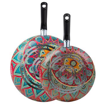 Juego de Sartenes Antiadherentes Ekco Mandala de Aluminio 2 pz - Multicolor