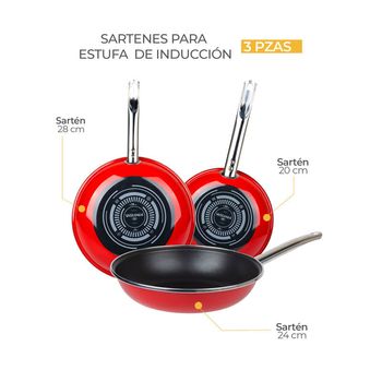 Sartenes Para Estufa de Inducción 3 Piezas Vasconia Vogue