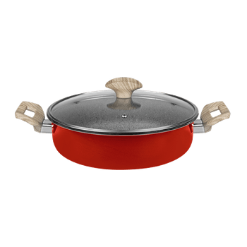 Batería de Cocina para Inducción con Antiadherente Vasconia Prime 3 Piezas de Vitroacero - Rojo