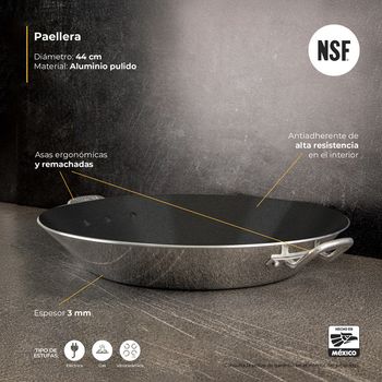 Paellera Vasconia con Antiadherente Hecha de Aluminio