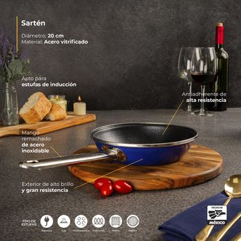 Sartén para Inducción Vasconia Elegance de Vitroacero 20 cm - Azul Marino