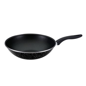 Sartén Wok Antiadherente Ekco de Acero Esmaltado  28 cm - Negro