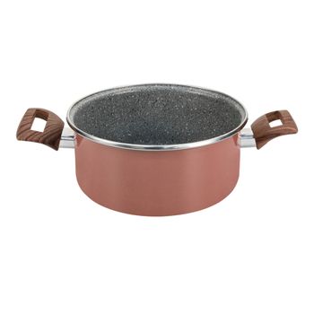Batería de Cocina para Inducción con Antiadherente Vasconia Prime 9 Piezas de Vitroacero - Rosa