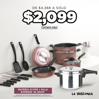 Kit Batería de Cocina + Olla Express Ekco 33 Piezas