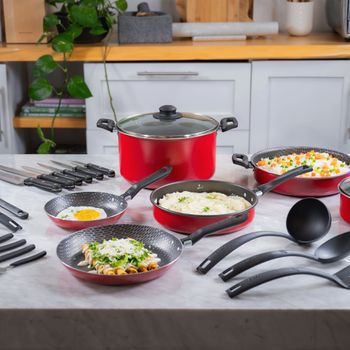 Kit Batería de Cocina Ekco + Olla Express y Accesorios 35 Piezas