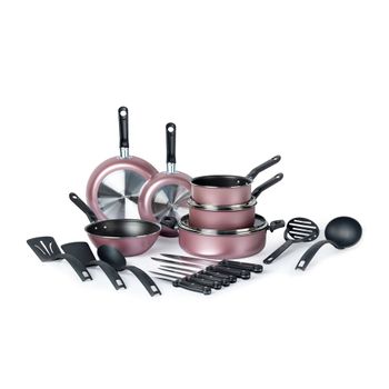 Kit Batería de Cocina 19 Piezas Ekco Rosa más Olla Express Ekco