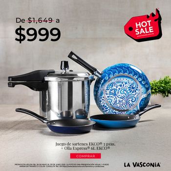 Kit de Cocina Exclusivo Ekco + 3 Pack de Sartenes
