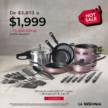 Kit Batería de Cocina + Olla Express Ekco 33 Piezas