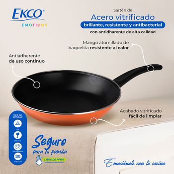 Sartén Antiadherente Ekco Emotions 24 cm - Naranja