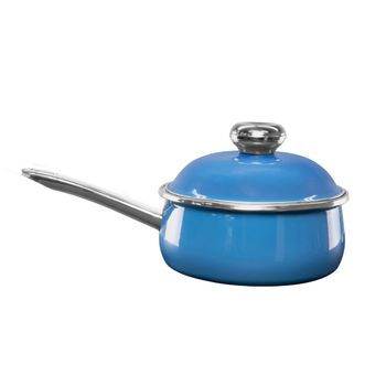 Cazo con Tapa Vita de Acero Vitrificado 16 cm - Azul