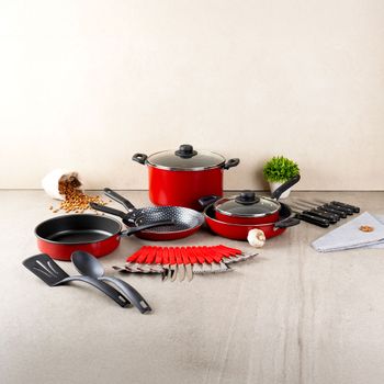 Kit Batería de Cocina Ekco + Olla Express y Accesorios 35 Piezas