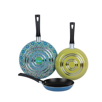 Juego de Sartenes con Antiadherente Ekco de Aluminio 3 Piezas - Verde